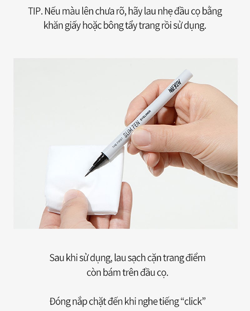 thegioiskinfood.com - Bút Kẻ Mắt Siêu Mảnh, Bền Màu, Lâu Trôi Merzy The First Slim Pen Eyeliner 0.45g