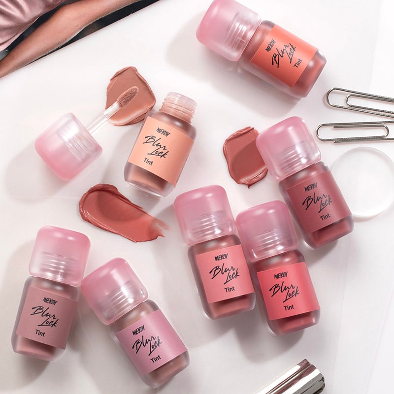 thegioiskinfood.com - Son Kem Lì Khóa Môi Mịn Lì Tự Nhiên&nbsp;Merzy Blur Lock Tint 4g