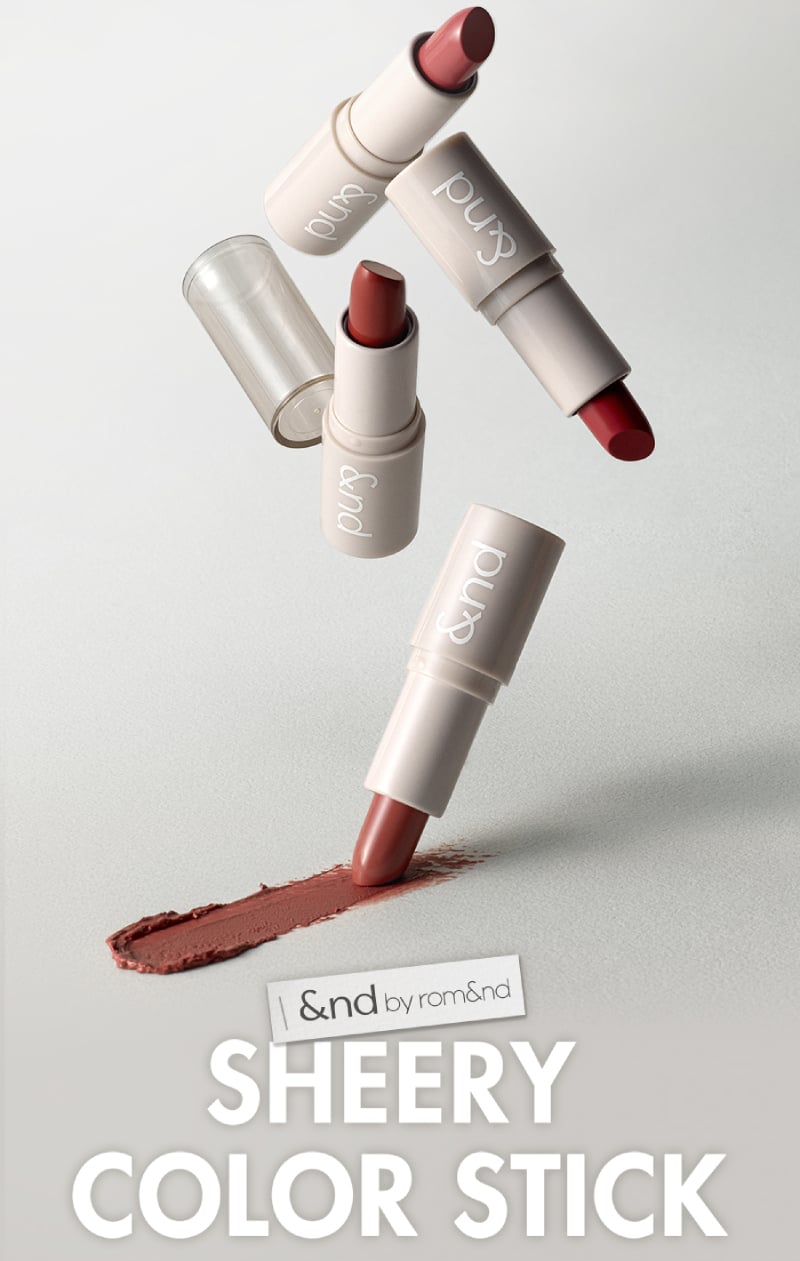 thegioiskinfood.com - Son Tint Bóng Căng Mọng Môi And By Romand Glassy Bomb Son Thỏi Mịn Môi And By Romand Sheery Color Stick 1,2g