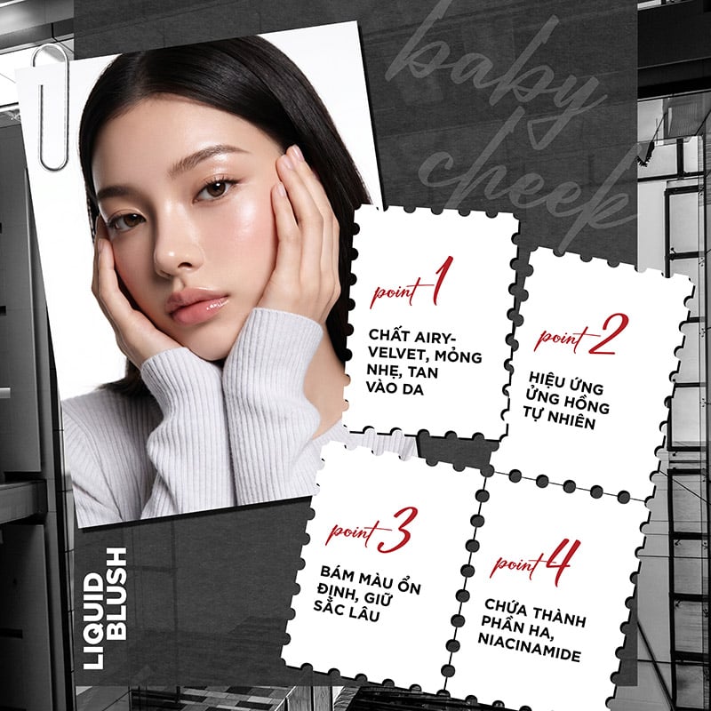 Má Hồng Kem Mịn Lì Merzy Baby Cheek Liquid Blush 4.6g