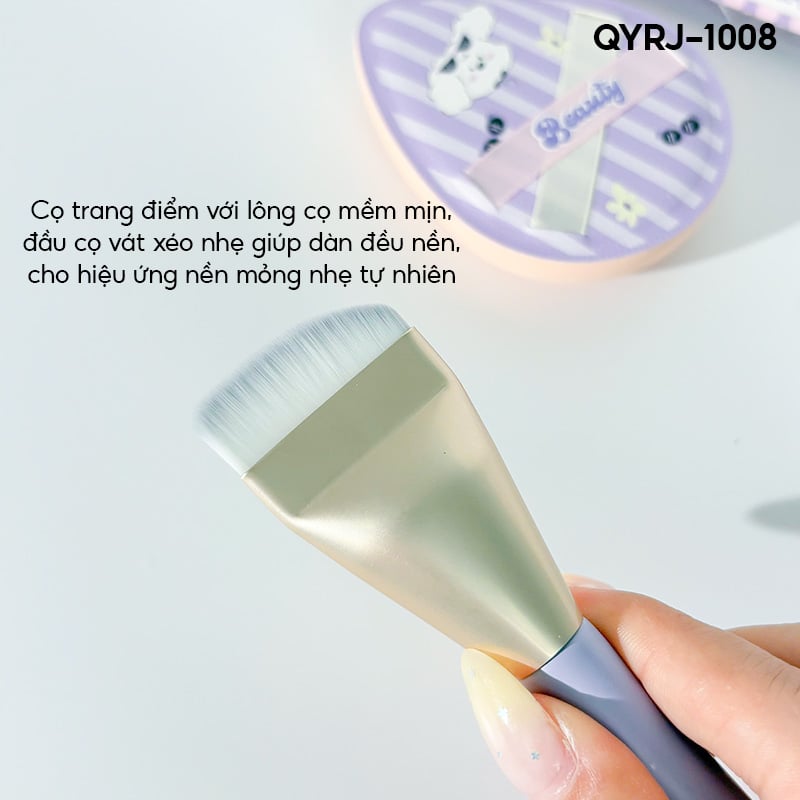 thegioiskinfood.com - Set Bông Mút Trang Điểm, Cọ Tán Nền Idealful Makeup Puff and Brush Set - QYRJ-1008