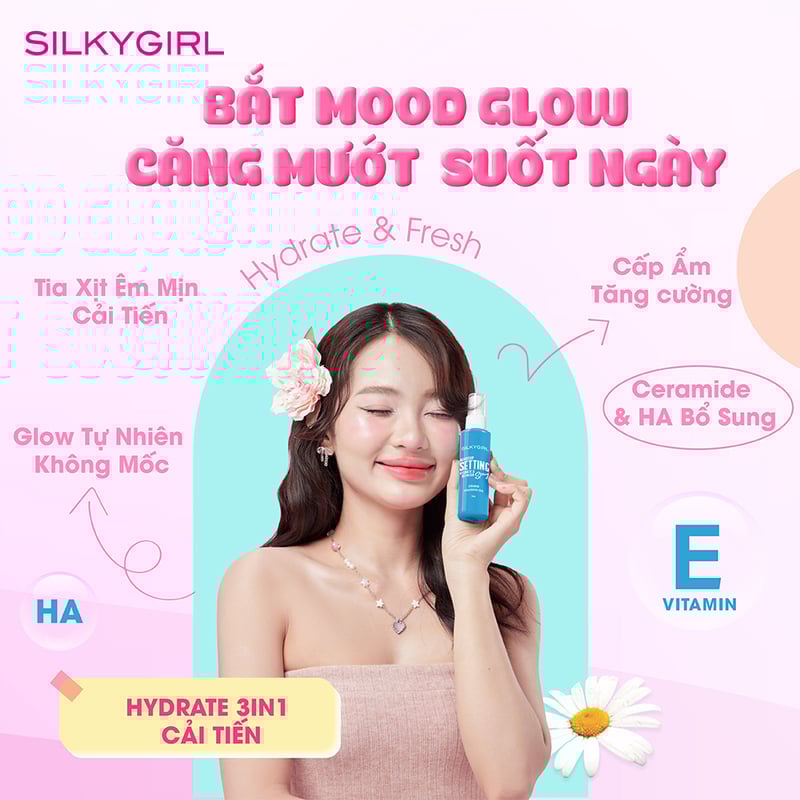 thegioiskinfood.com - Xịt Cố Định Lớp Trang Điểm, Cấp Ẩm & Bảo vệ Da Silkygirl Makep Setting Spray -&nbsp;Hydrate & Refresh