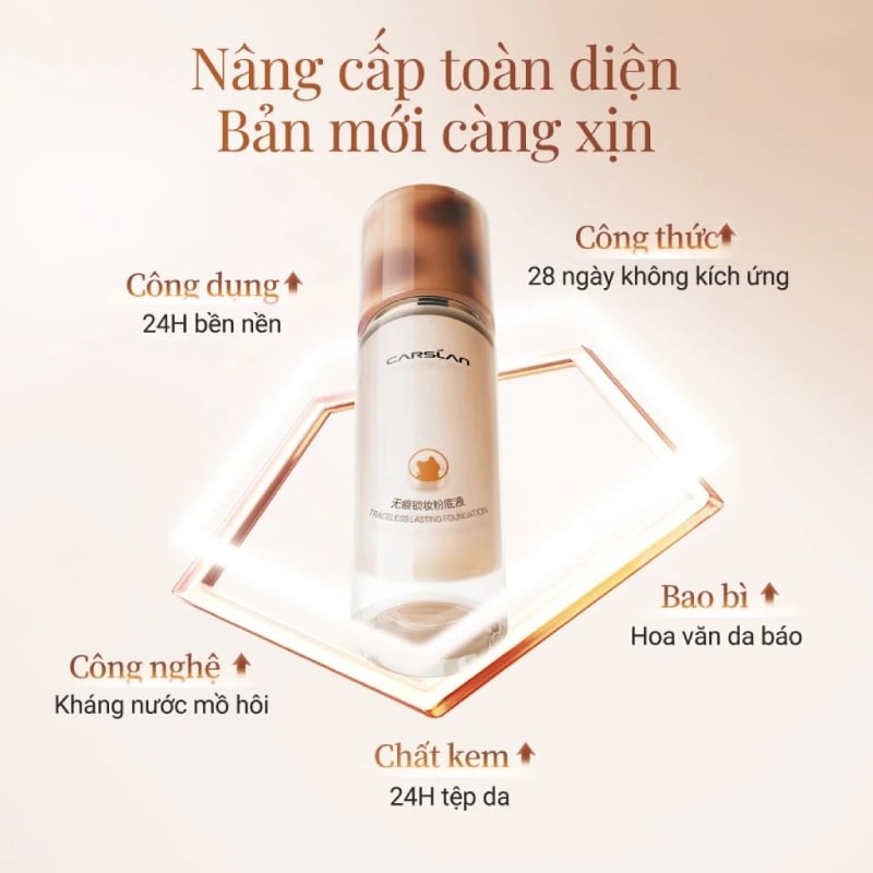 Kem Nền Carslan Dưỡng Ẩm, Kiềm Dầu Lâu Trôi Lasting Foundation 4.0