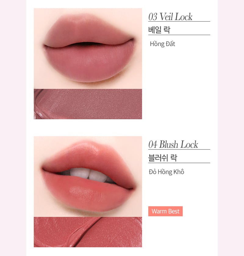 thegioiskinfood.com - Son Kem Lì Khóa Môi Mịn Lì Tự Nhiên&nbsp;Merzy Blur Lock Tint 4g
