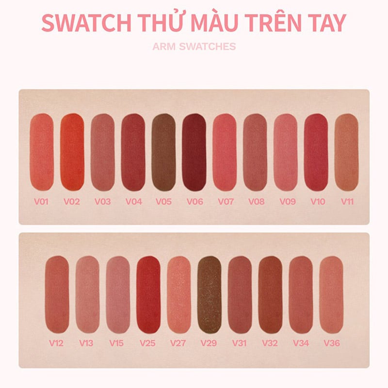 thegioiskinfood.com - Son Kem Bùn Lì Mịn, Lâu Trôi Mooekiss Velvet Lip Mud
