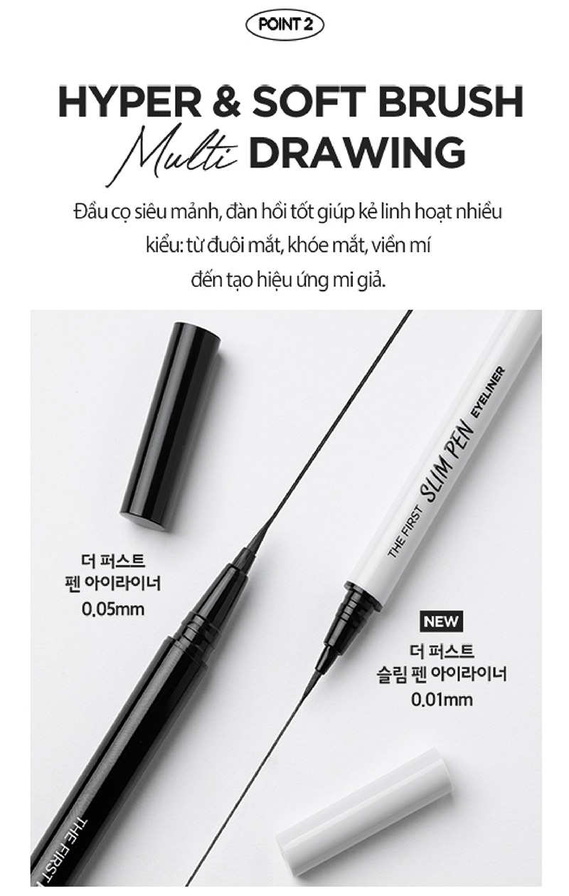 thegioiskinfood.com - Bút Kẻ Mắt Siêu Mảnh, Bền Màu, Lâu Trôi Merzy The First Slim Pen Eyeliner 0.45g