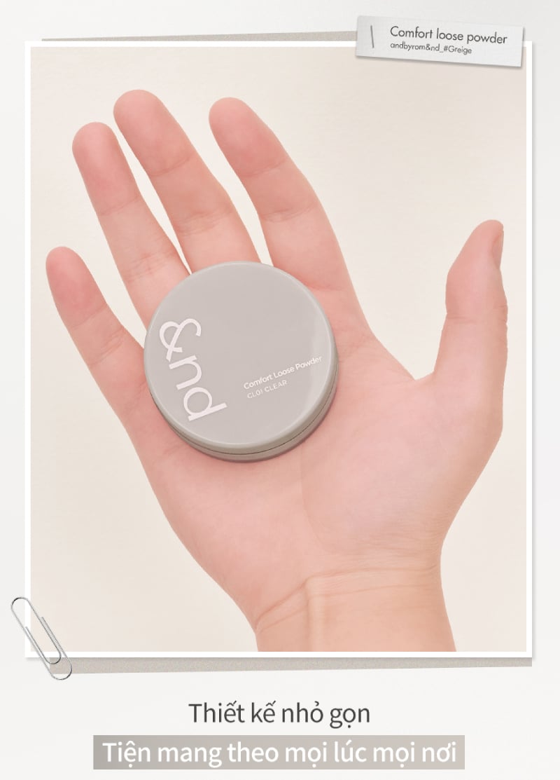 Phấn Phủ Dạng Bột Kiềm Dầu And By Romand Comfort Loose Powder #CL01 Clear 4g