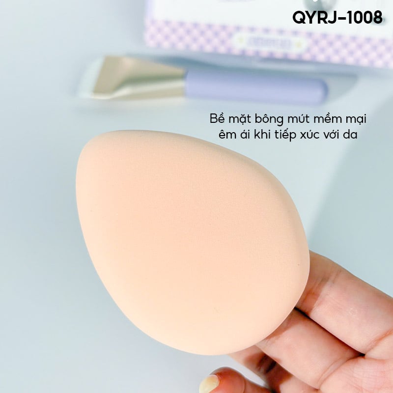 thegioiskinfood.com - Set Bông Mút Trang Điểm, Cọ Tán Nền Idealful Makeup Puff and Brush Set - QYRJ-1008