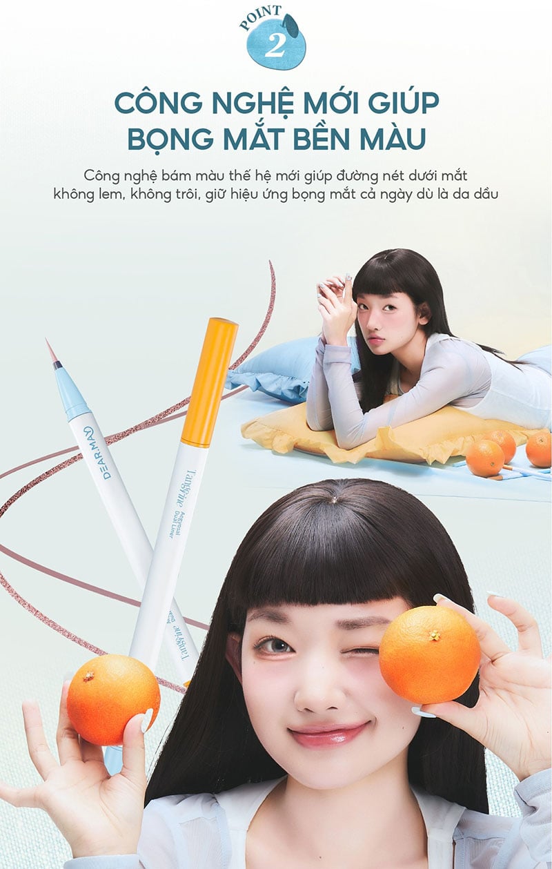 thegioiskinfood.com - Bút Kẻ Bọng Mắt Hai Đầu Dearmay Tangerine Aegyosal Dual Liner 0.5gx2
