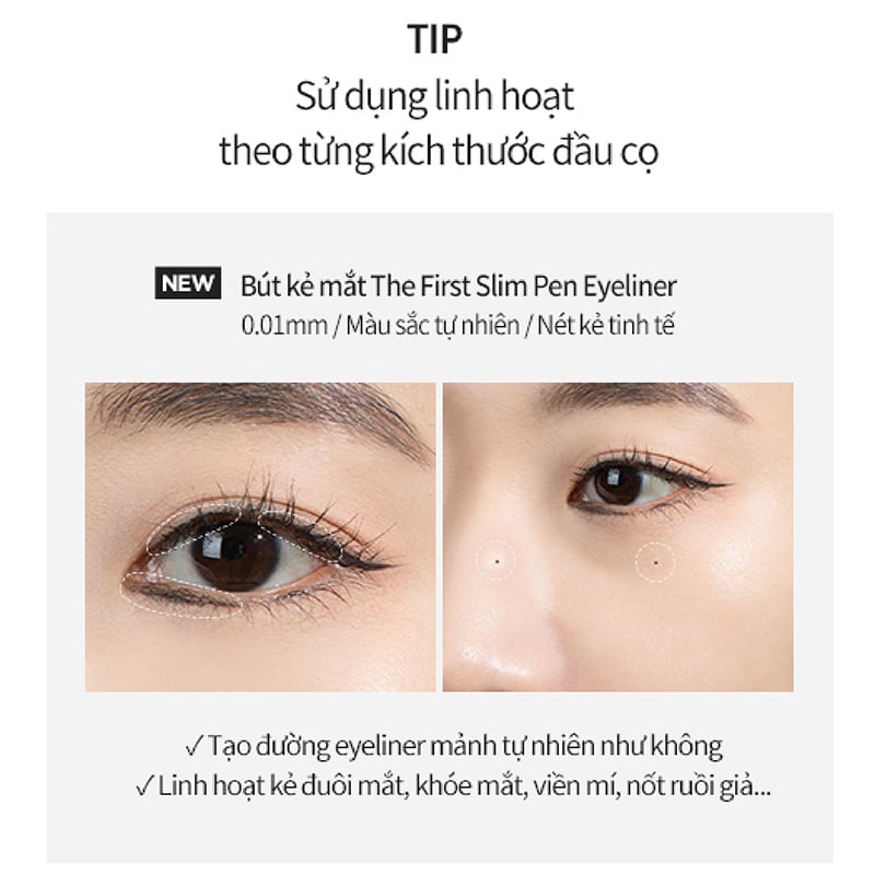 thegioiskinfood.com - Bút Kẻ Mắt Siêu Mảnh, Bền Màu, Lâu Trôi Merzy The First Slim Pen Eyeliner 0.45g