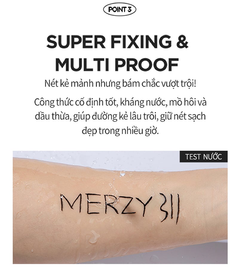 thegioiskinfood.com - Bút Kẻ Mắt Siêu Mảnh, Bền Màu, Lâu Trôi Merzy The First Slim Pen Eyeliner 0.45g