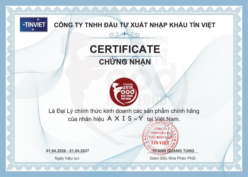 Thế Giới Skinfood - Đại lý phân phối chính hãng các sản phẩm AXIS-Y&nbsp;tại Việt Nam