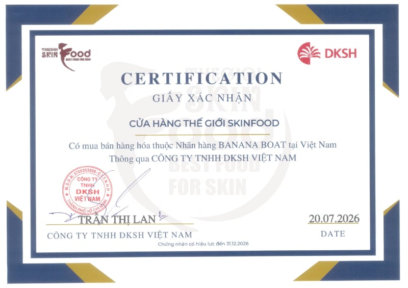 Thế Giới Skinfood - Đại lý phân phối chính hãng các sản phẩm Banana Boat tại Việt Nam