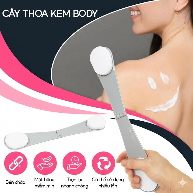 thegioiskinfood.com - Cây Thoa Kem Lưng & Body TOOLA Body Smearing Cream Brush - BT-TLA075