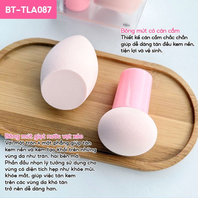 thegioiskinfood.com - Bông Mút Trang Điểm, Tán Kem Nền Mềm Mịn, Tiện Lợi TOOLA Makeup Puff
