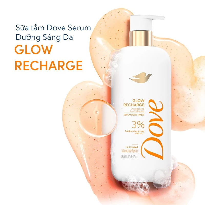 thegioiskinfood.com - Sữa Tắm Hỗ Trợ Dưỡng Sáng Da Dove Serum Body Wash #Glow Recharge