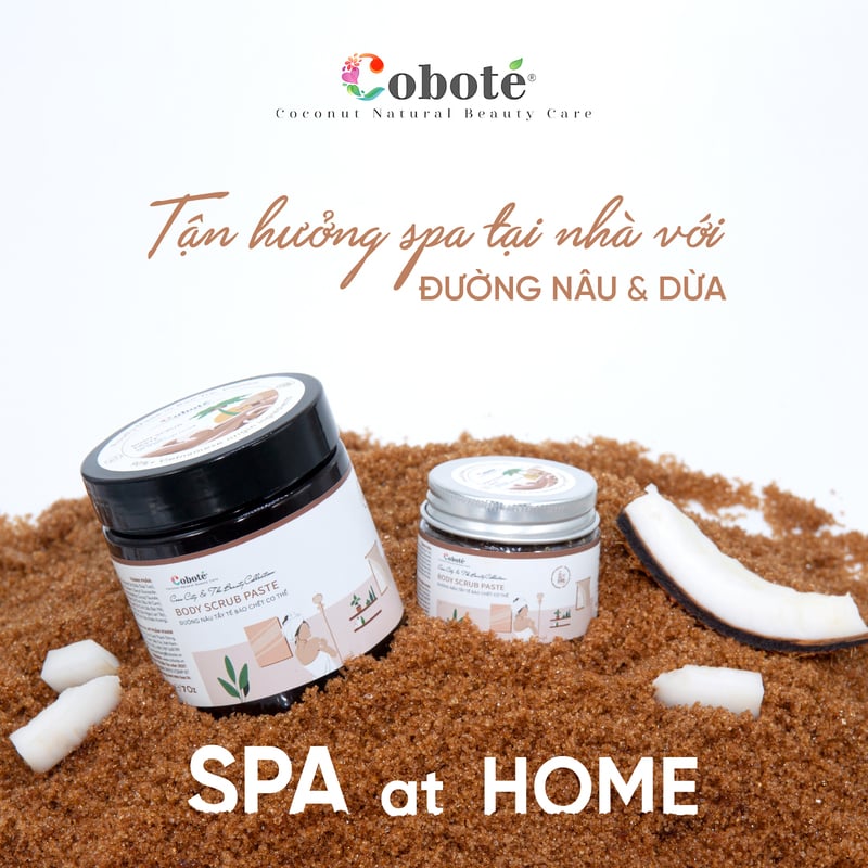 Tẩy Tế Bào Chết Cơ Thể Đường Nâu Sạch Mịn COBOTÉ Body Scrub Paste