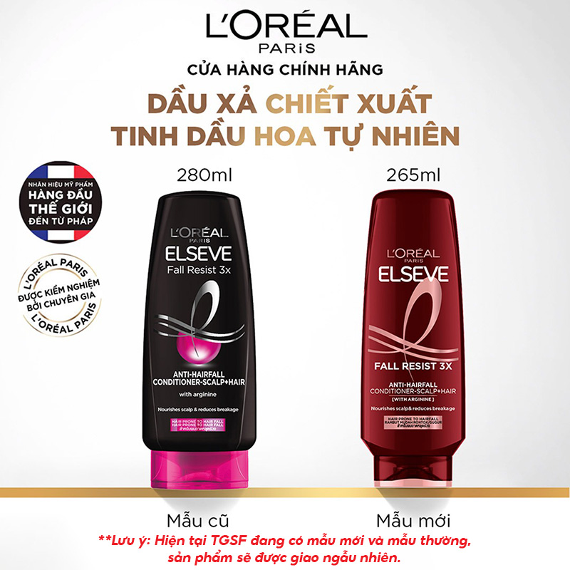 thegioiskinfood.com - Dầu Xả Ngăn Tóc Gãy Rụng L'Oreal Elseve Fall Resist 3X Conditioner 280ml