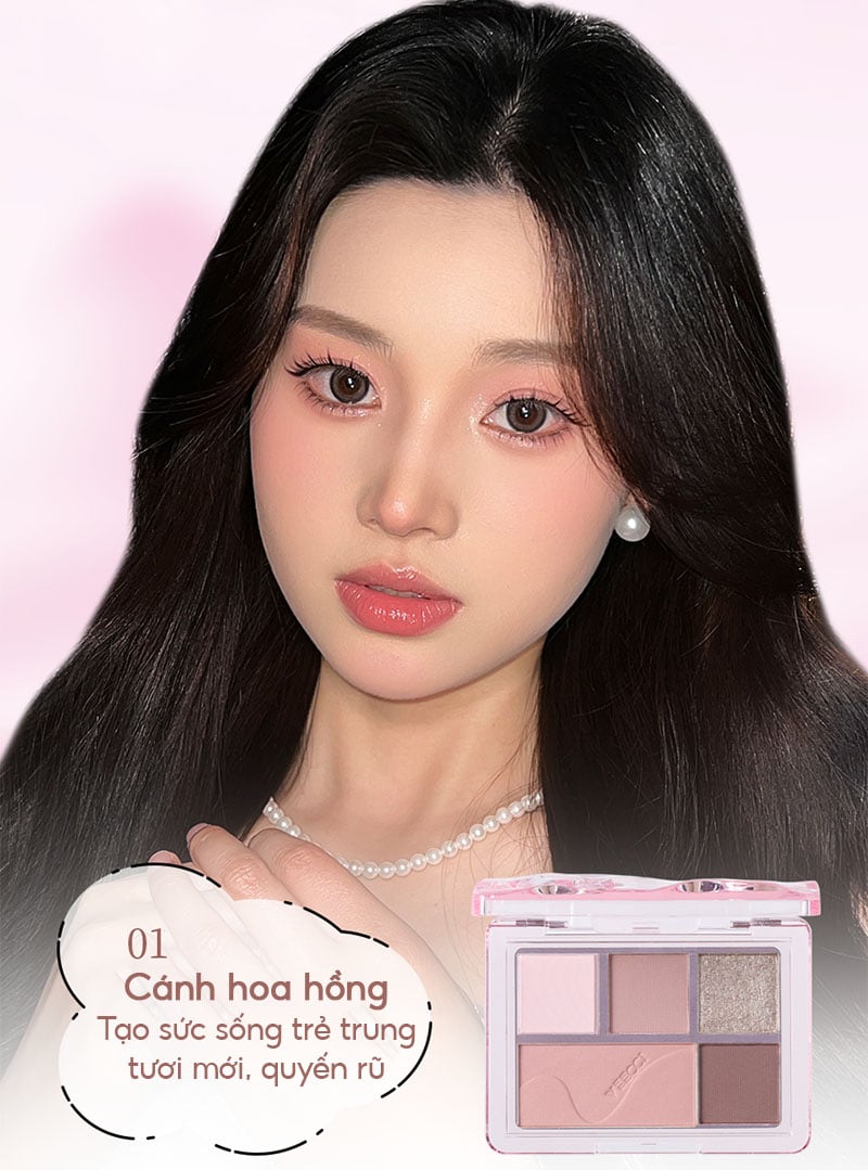 thegioiskinfood.com - Bảng Phấn Mắt 5 Ô Màu&nbsp;VEECCI Fantasy Dream 5-Color Eyeshadow Palette 5.2g