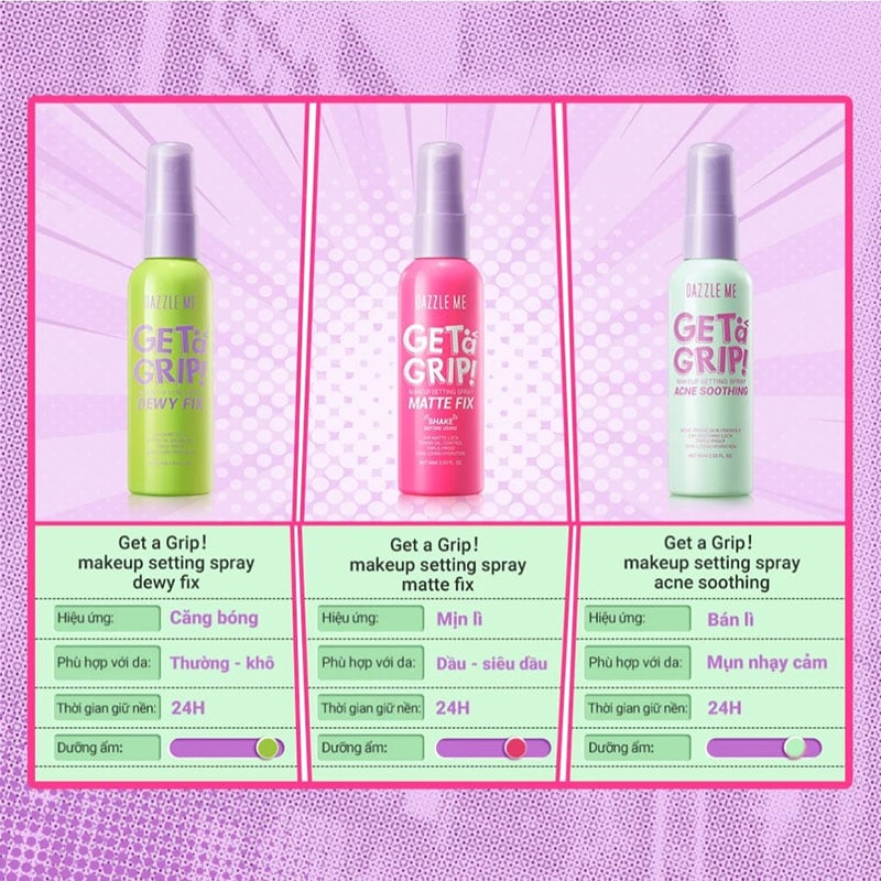 thegioiskinfood.com - DAZZLE ME Get a Grip Makeup Setting Spray #Acne Soothing
