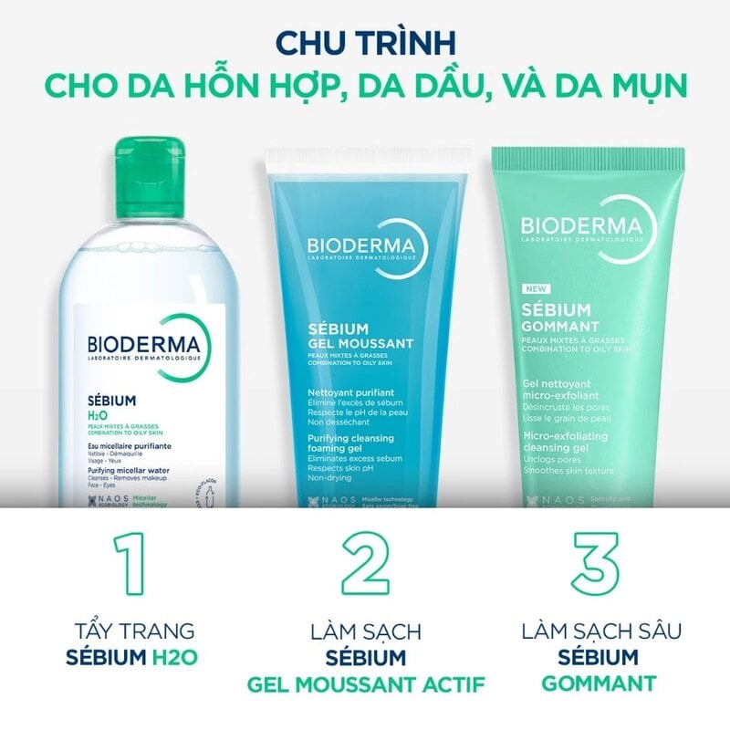 Gel Tẩy Tế Bào Chết Cho Da Dầu Mụn Bioderma Sébium Gommant 75ml