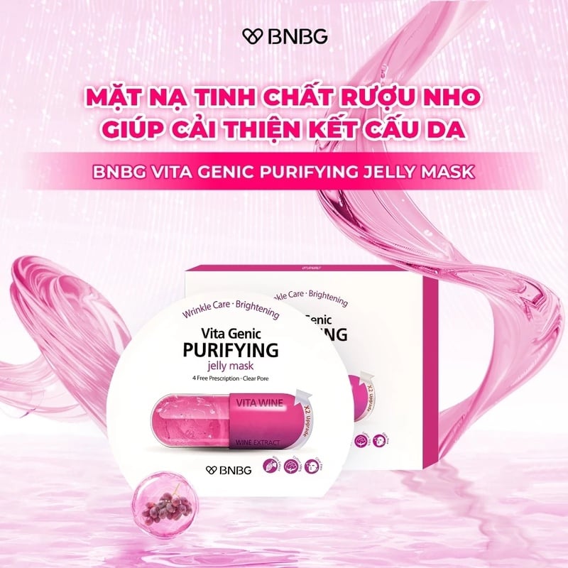 Mặt Nạ Miếng BNBG Dưỡng Ẩm, Hỗ Trợ Dưỡng Trắng, Cải Thiện Làn Da Hàn Quốc (Vitamin A, B, B3, E)