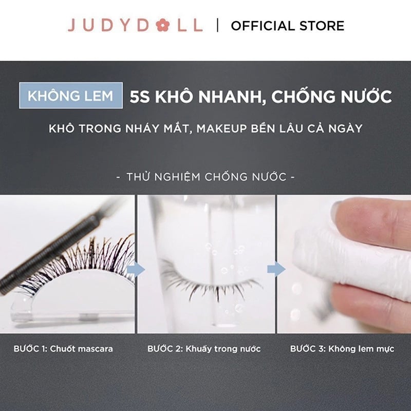 thegioiskinfood.com - Mascara Judydoll Làm Cong, Dài & Tơi Mi, Chống Nước Curling Iron Mascara 3g