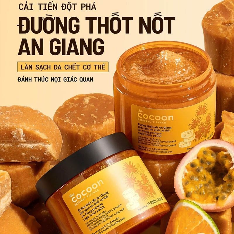 Tẩy Da Chết Body Cocoon Đường Thốt Nốt An Giang Palmyra Sugar Body Polish 200ml