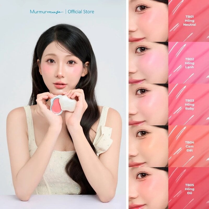 Má Hồng Kem Căng Bóng Murmurmuse Radiance Cream Blush 2.2g