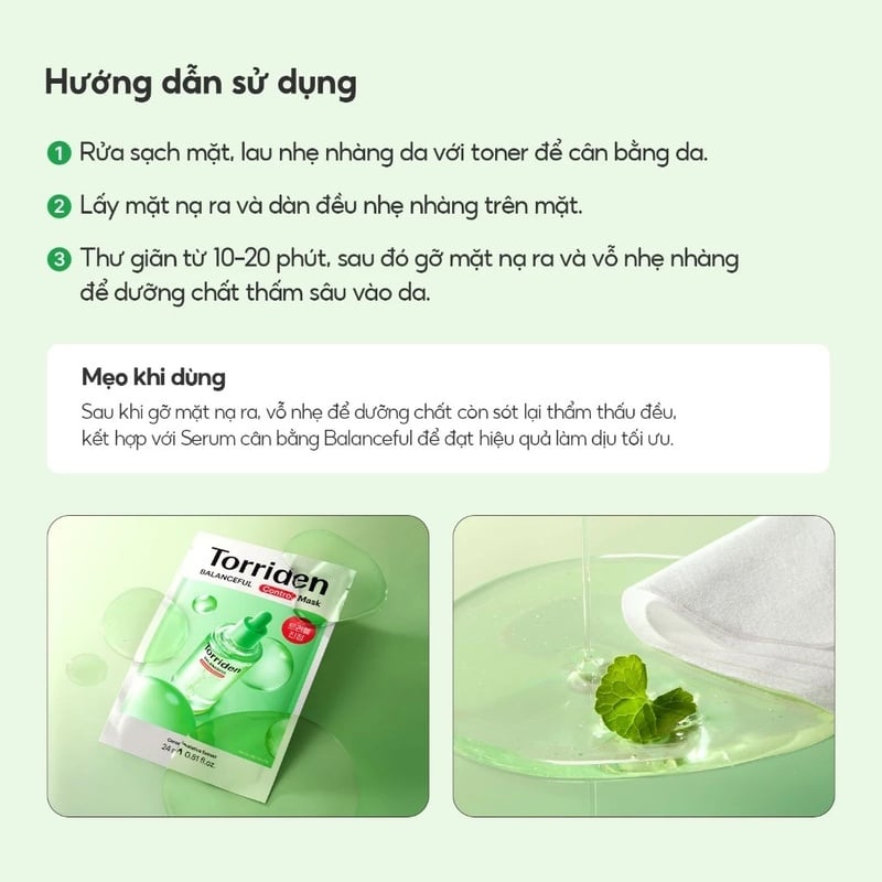 thegioiskinfood.com - Mặt Nạ Làm Dịu, Kiểm Soát Da Torriden Balanceful Control Mask 24ml