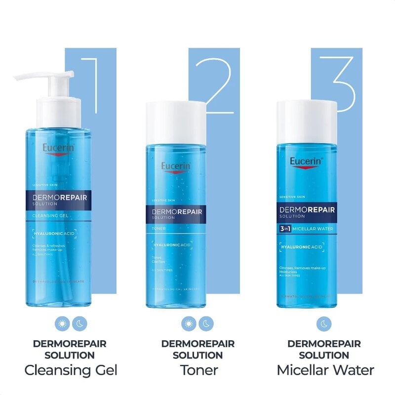 Gel Rửa Mặt Eucerin Dịu Nhẹ Cho Da Nhạy Cảm Eucerin Dermorepair Solution Cleansing Gel 200ml