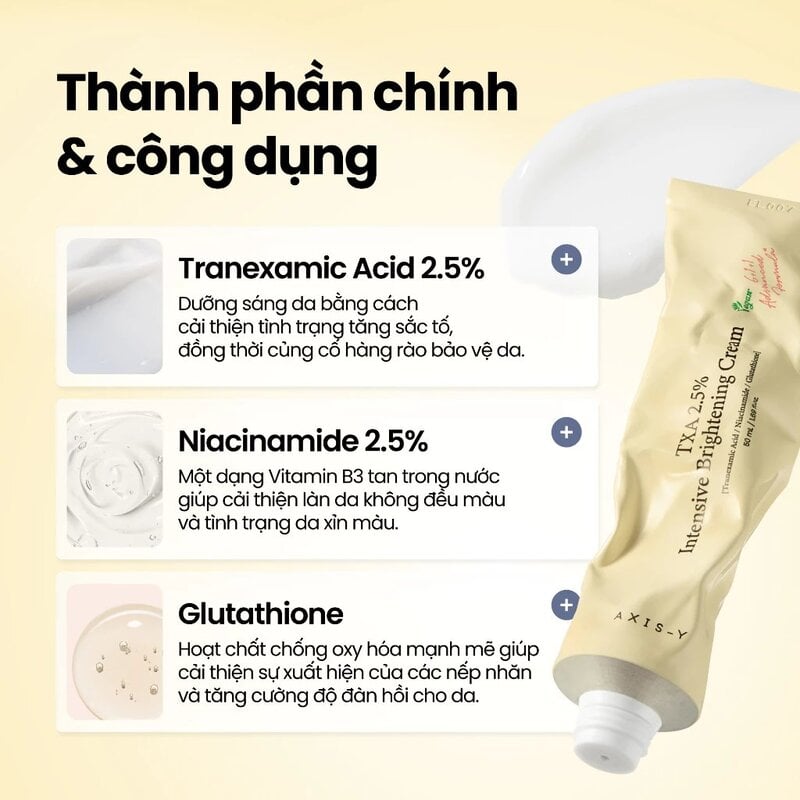 Kem Dưỡng Sáng Da Chuyên Sâu Axis-Y TXA 2.5% Intensive Brightening Cream 50ml