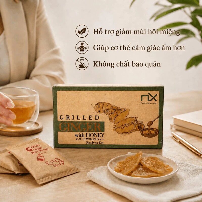 Hộp Gừng Nướng Mật Ong Nam Xanh JSC 80g