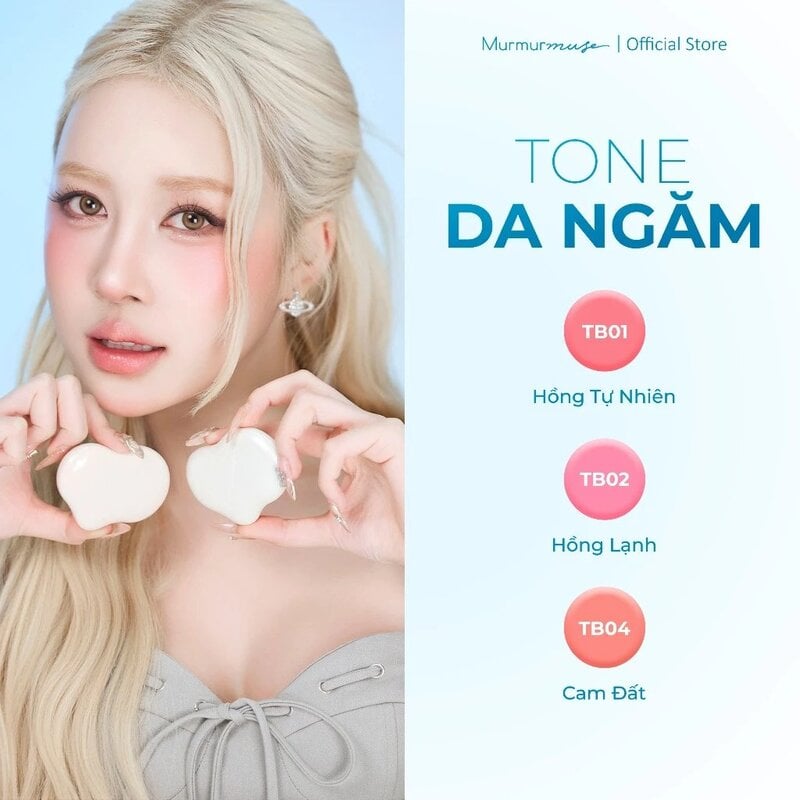 Má Hồng Kem Căng Bóng Murmurmuse Radiance Cream Blush 2.2g