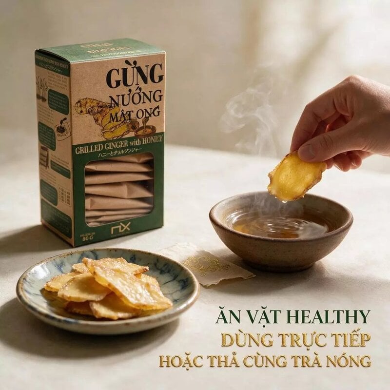 Hộp Gừng Nướng Mật Ong Nam Xanh JSC 80g