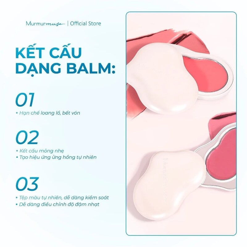 Má Hồng Kem Căng Bóng Murmurmuse Radiance Cream Blush 2.2g