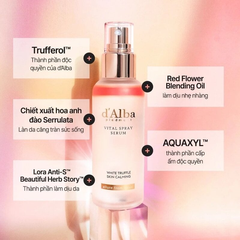 Serum d'Alba Tinh Chất Dưỡng Cấp Ẩm, Làm Dịu Da White Truffle Vital Spray Serum 100ml