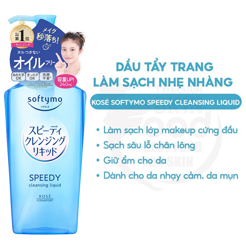 thegioiskinfood.com - Dầu Tẩy Trang Kosé Làm Sạch Sâu, Dịu Nhẹ Cho Da Softymo Cleansing Oil