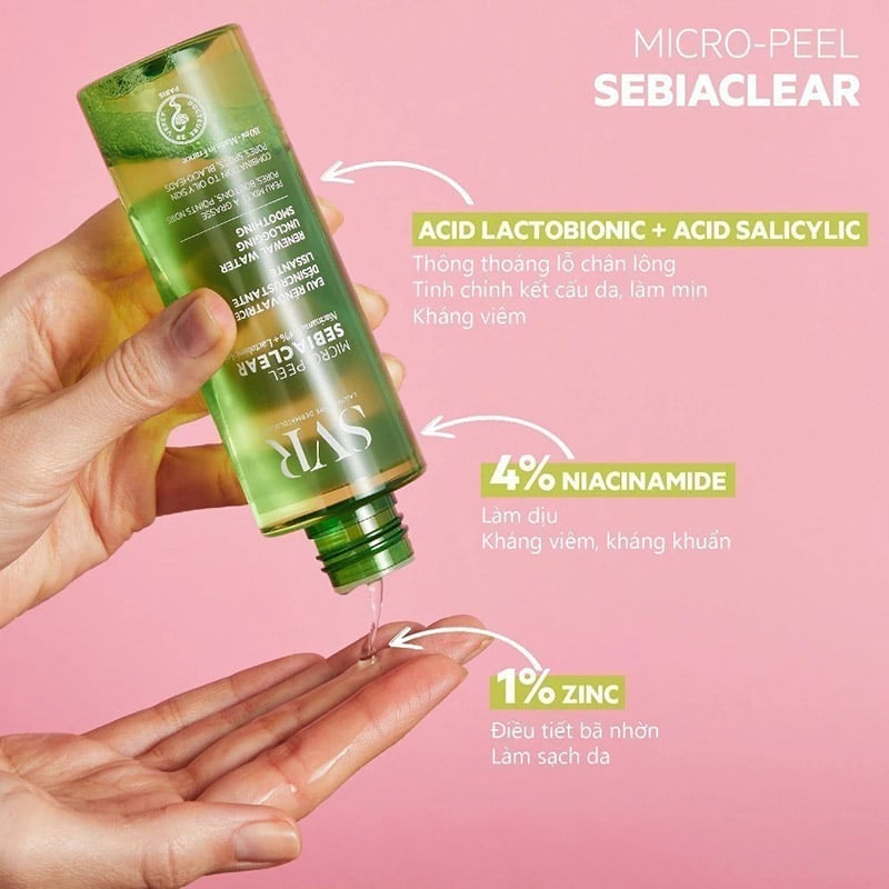 thegioiskinfood.com - Nước Hoa Hồng SVR Dành Cho Da Dầu Mụn Sebiaclear Micro Peel 150ml