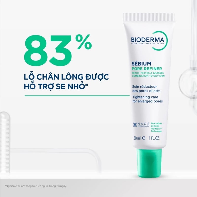 Kem Dưỡng Bioderma Thu Nhỏ Lỗ Chân Lông, Kiểm Soát Dầu Sebium Pore Refiner 30ml