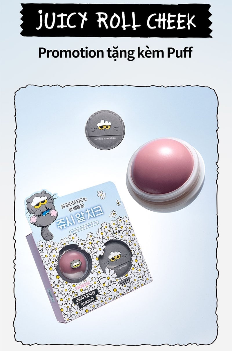 thegioiskinfood.com - Má Hồng Kem Romand Dạng Lăn, Căng Bóng Juicy Roll Cheek 8.4g