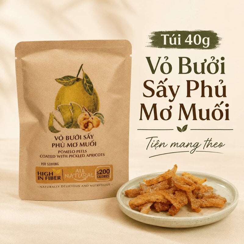 Vỏ Bưởi Sấy Phủ Mơ Muối Nam Xanh JSC Túi 40g