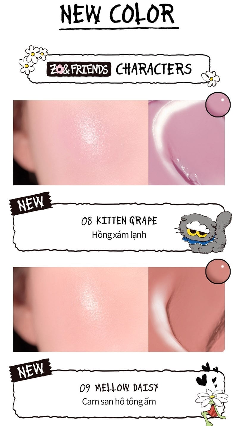 thegioiskinfood.com - Má Hồng Kem Romand Dạng Lăn, Căng Bóng Juicy Roll Cheek 8.4g
