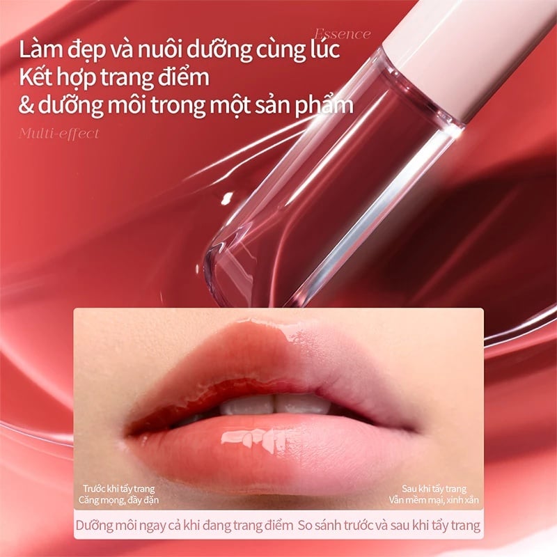 thegioiskinfood.com - Son Môi 2 Đầu Bóng Lì Mooekiss Dual Effect Essence Lip Gloss