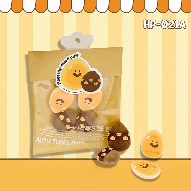 thegioiskinfood.com - Bông Mút Trang Điểm Mini Xỏ Ngón Tán Nền, Tán Má Hồng, Che Khuyết Điểm Idealful Makeup Foundation Puff