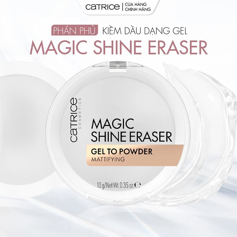 thegioiskinfood.com - Phấn Phủ Dạng Gel Kiềm Dầu làm Mờ Lỗ Chân Lông Catrice Magic Shine Eraser Gel To Powder Mattifying 10g
