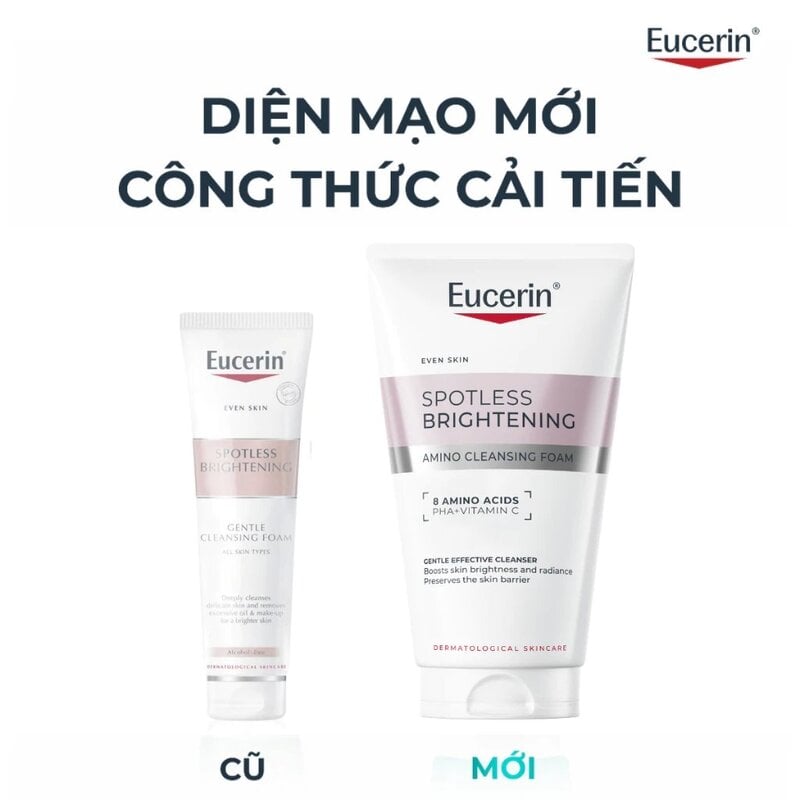Sữa Rửa Mặt Eucerin Hỗ Trợ Làm Sáng Da Spotless Brightening Amino Cleansing Foam