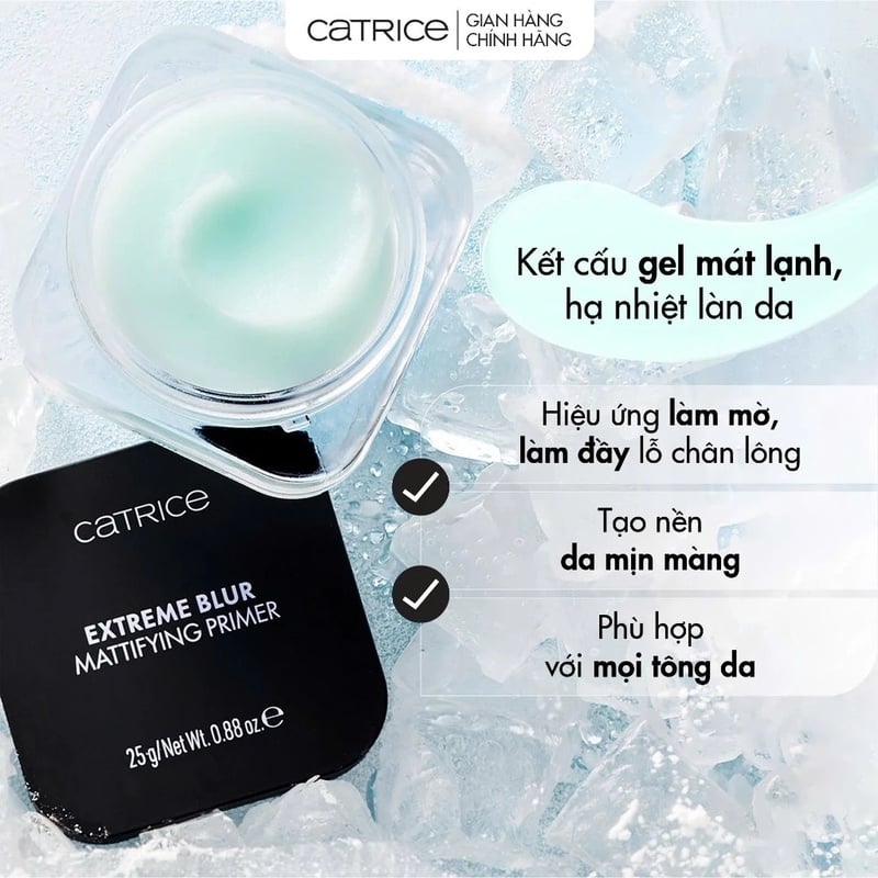 Kem Lót Gel Lạnh Catrice Extreme Blur Mattifying Primer 25g