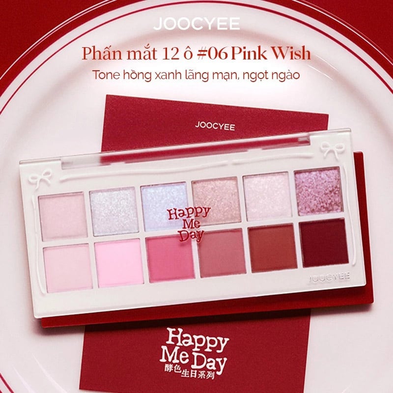 thegioiskinfood.com - Bảng Phấn Mắt 12 Ô Joocyee 12 Shades Eyeshadow Palette 14g