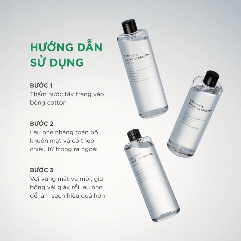 thegioiskinfood.com - Nước Tẩy Trang Caryophy Dành Cho Da Dầu Mụn Smart Cleansing Water